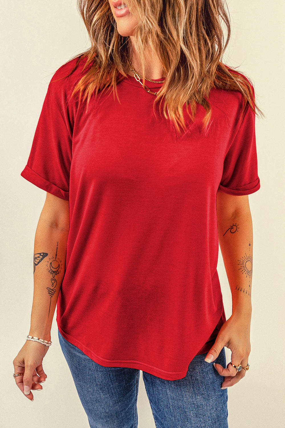round neck short sleeve t-shirt