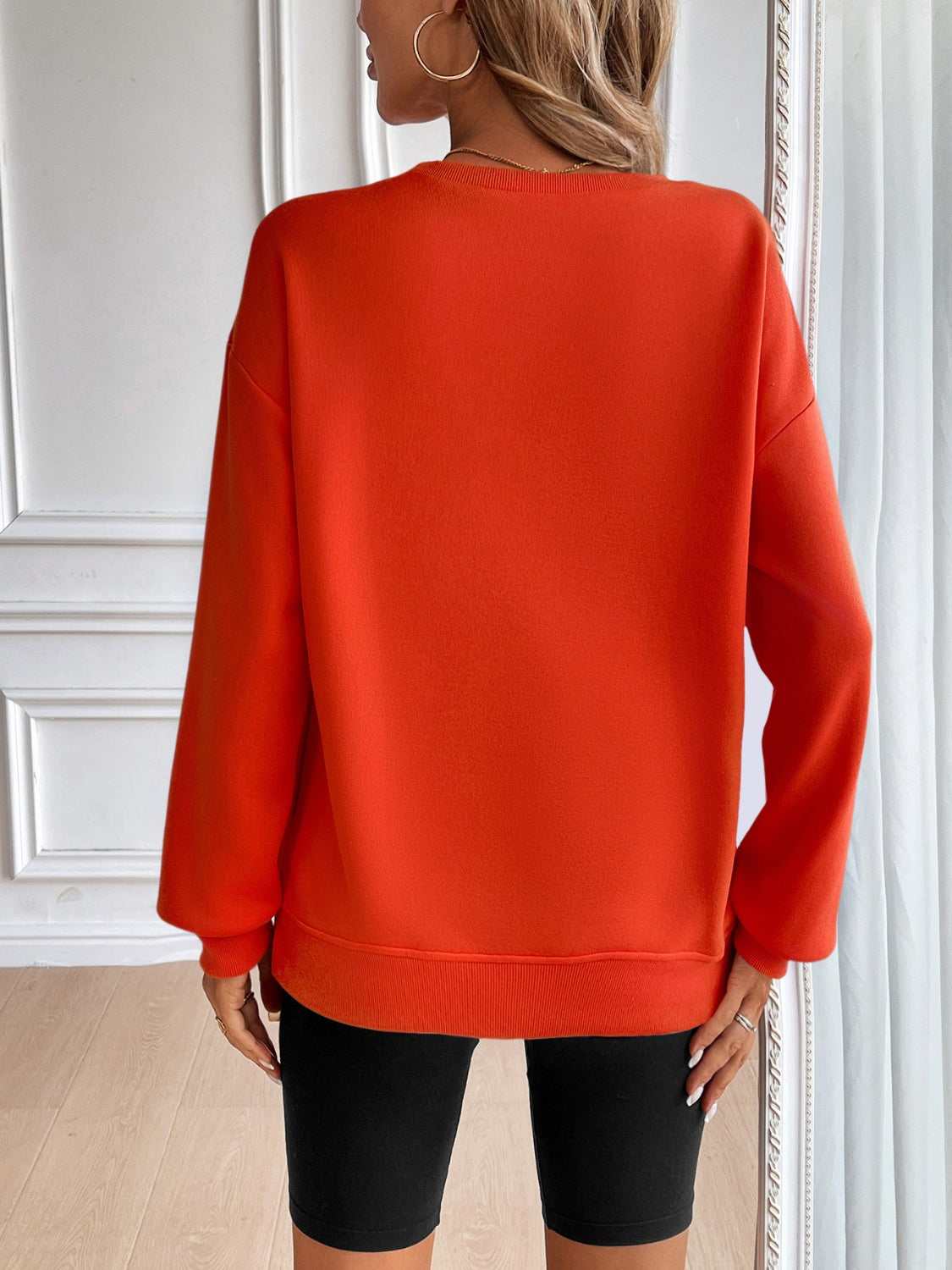 ivy lane round neck long sleeve sweatshirt