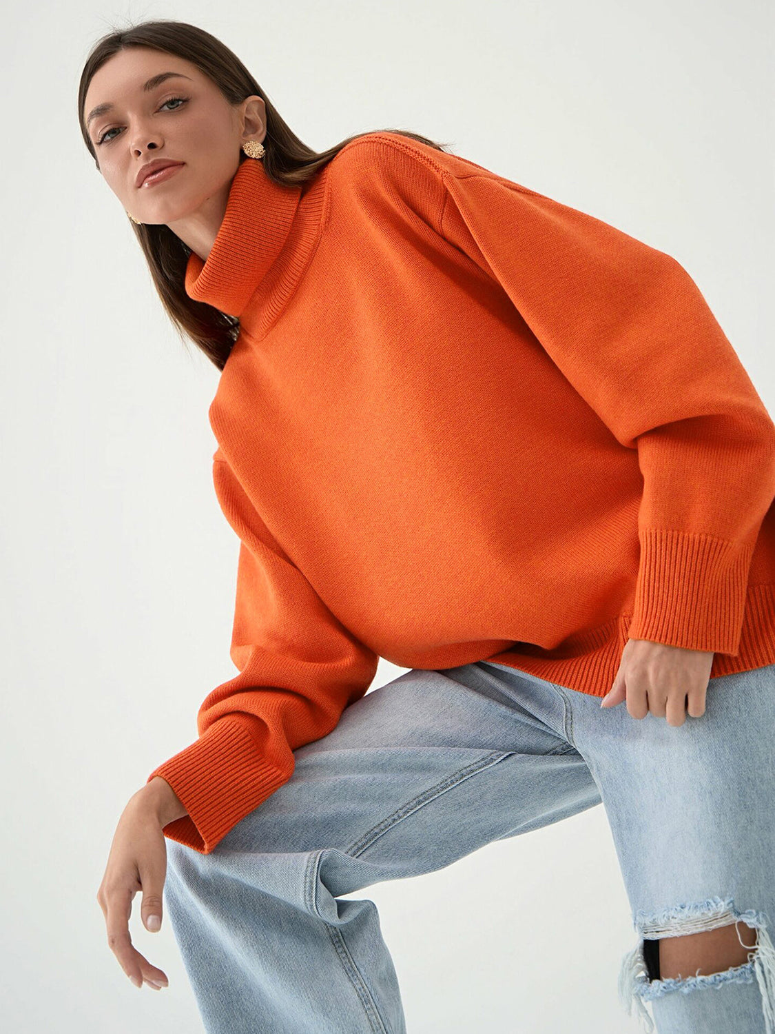 turtleneck long sleeve sweater