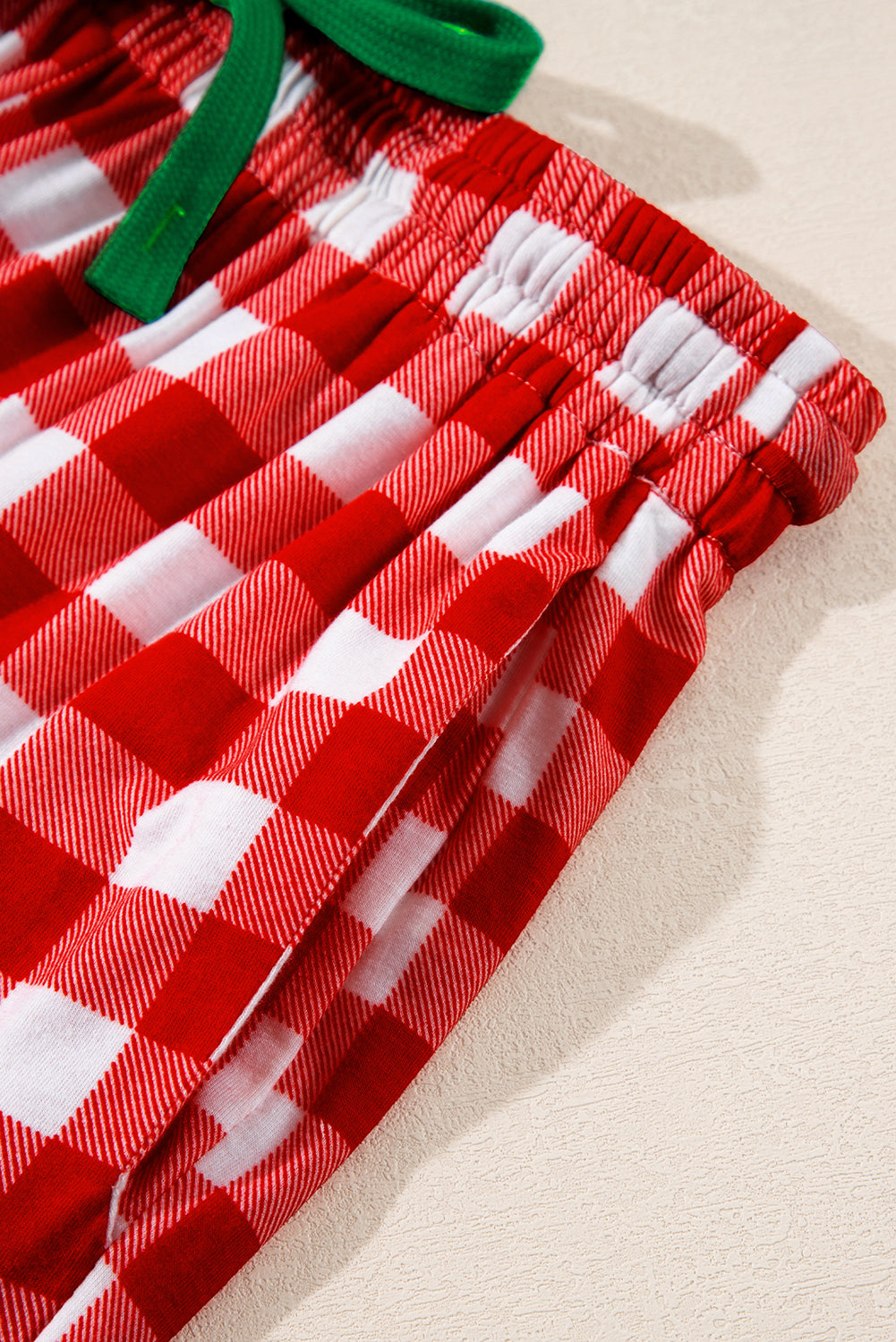 fiery red christmas plaid print shirt and pants pajama set