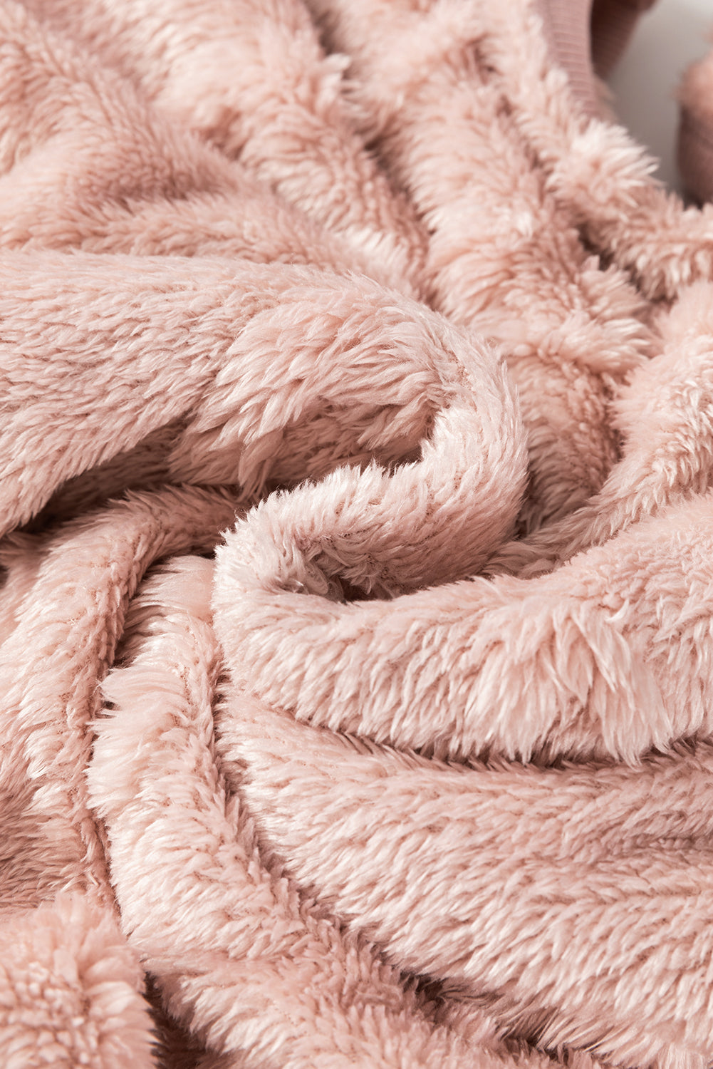 light pink textured leopard fleece loose two piece lounge set