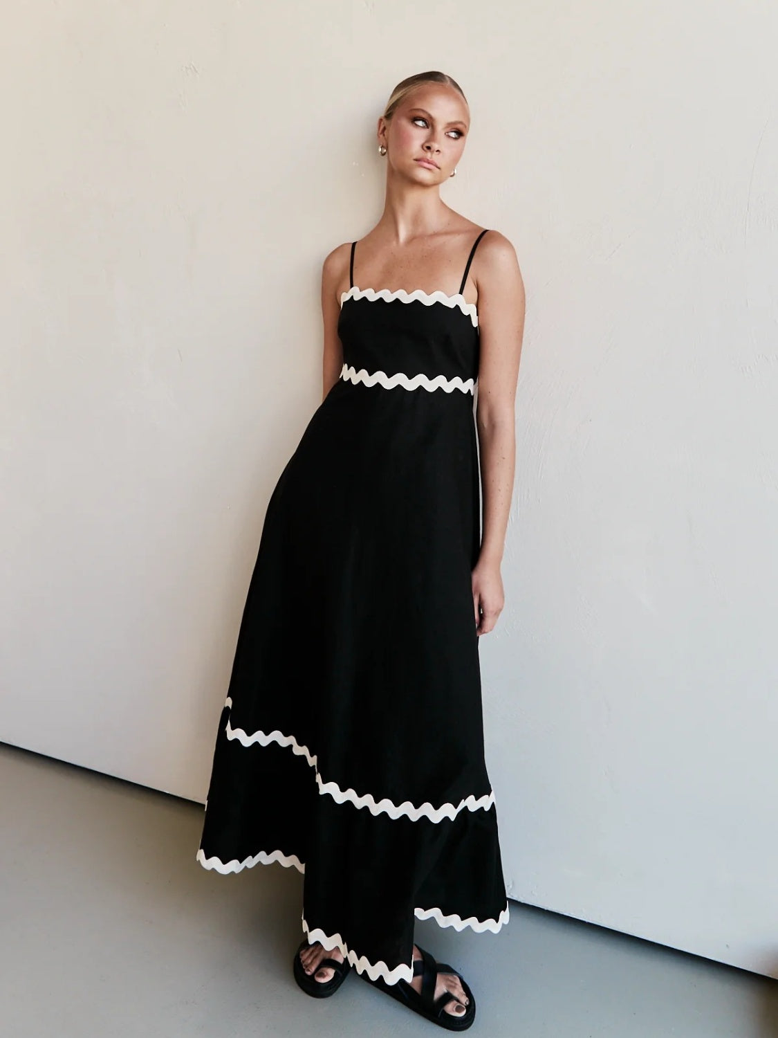 spaghetti strap maxi dress