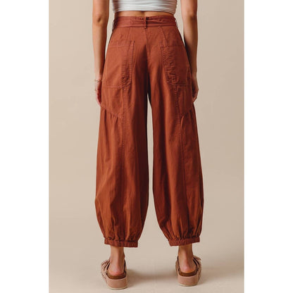 EYELET LACE TRIMMED JOGGER PANTS