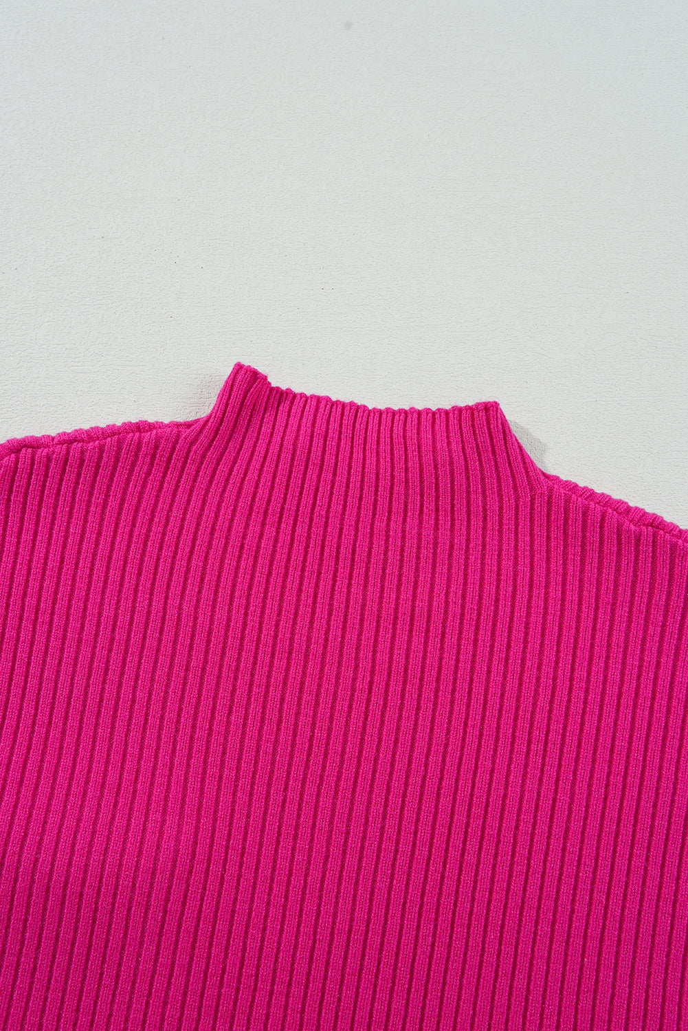 rose red patch pocket ribbed knit short sleeve sweater