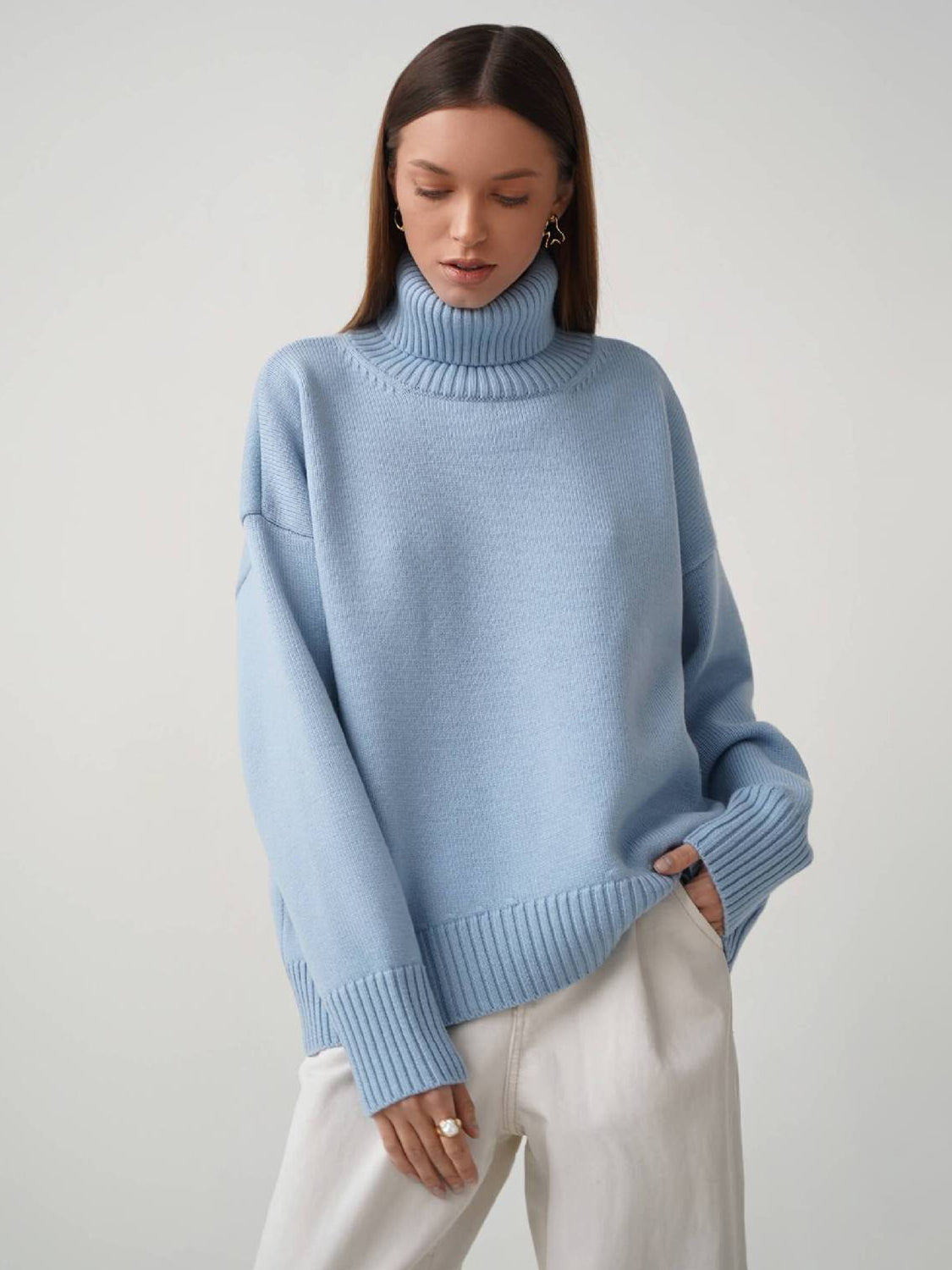 turtleneck long sleeve sweater