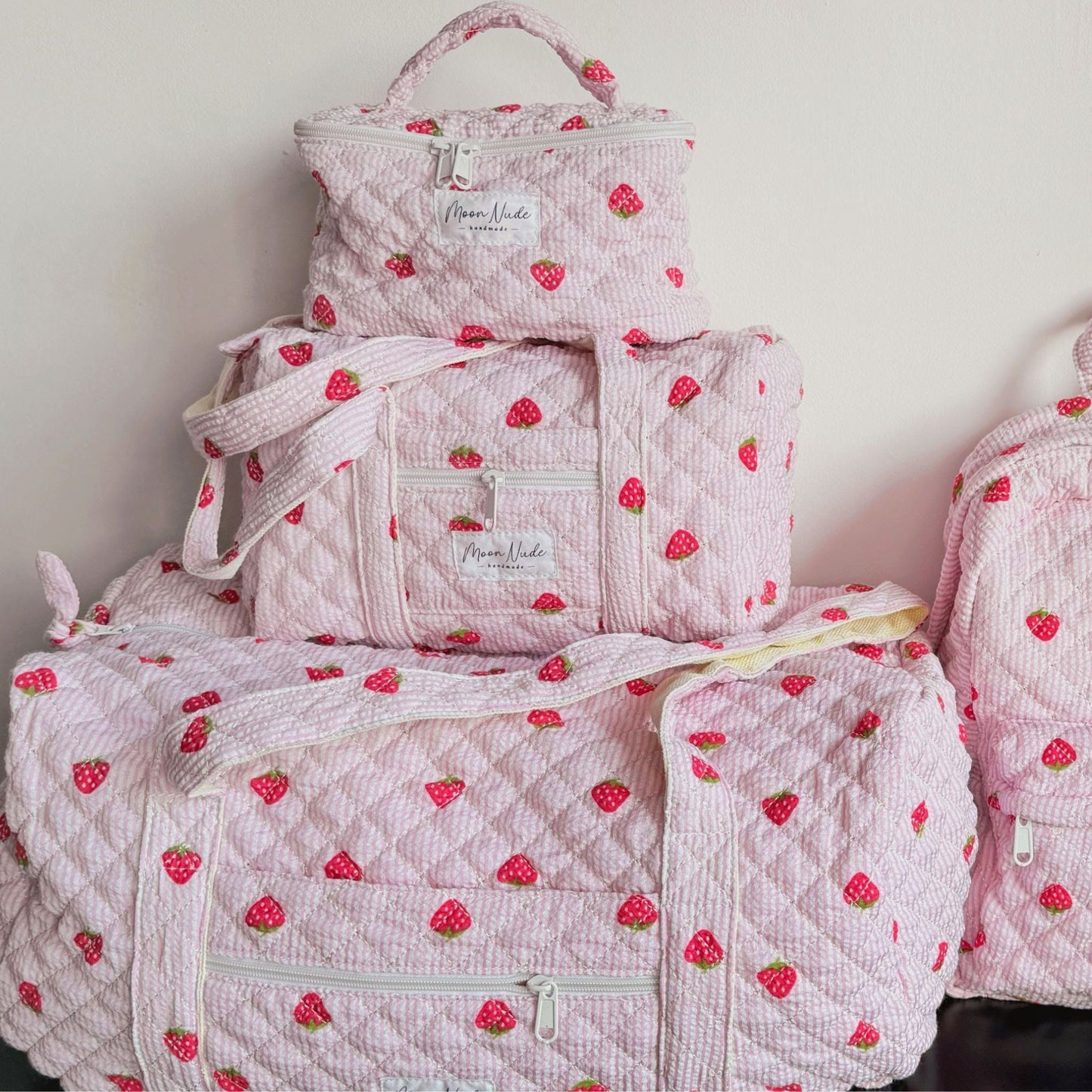 strawberry mini duffel bag