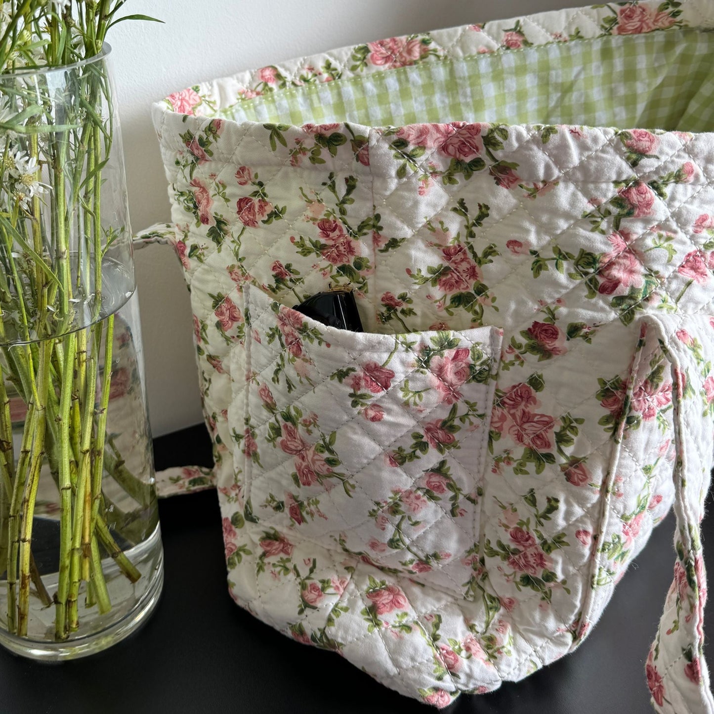 roze tote bag