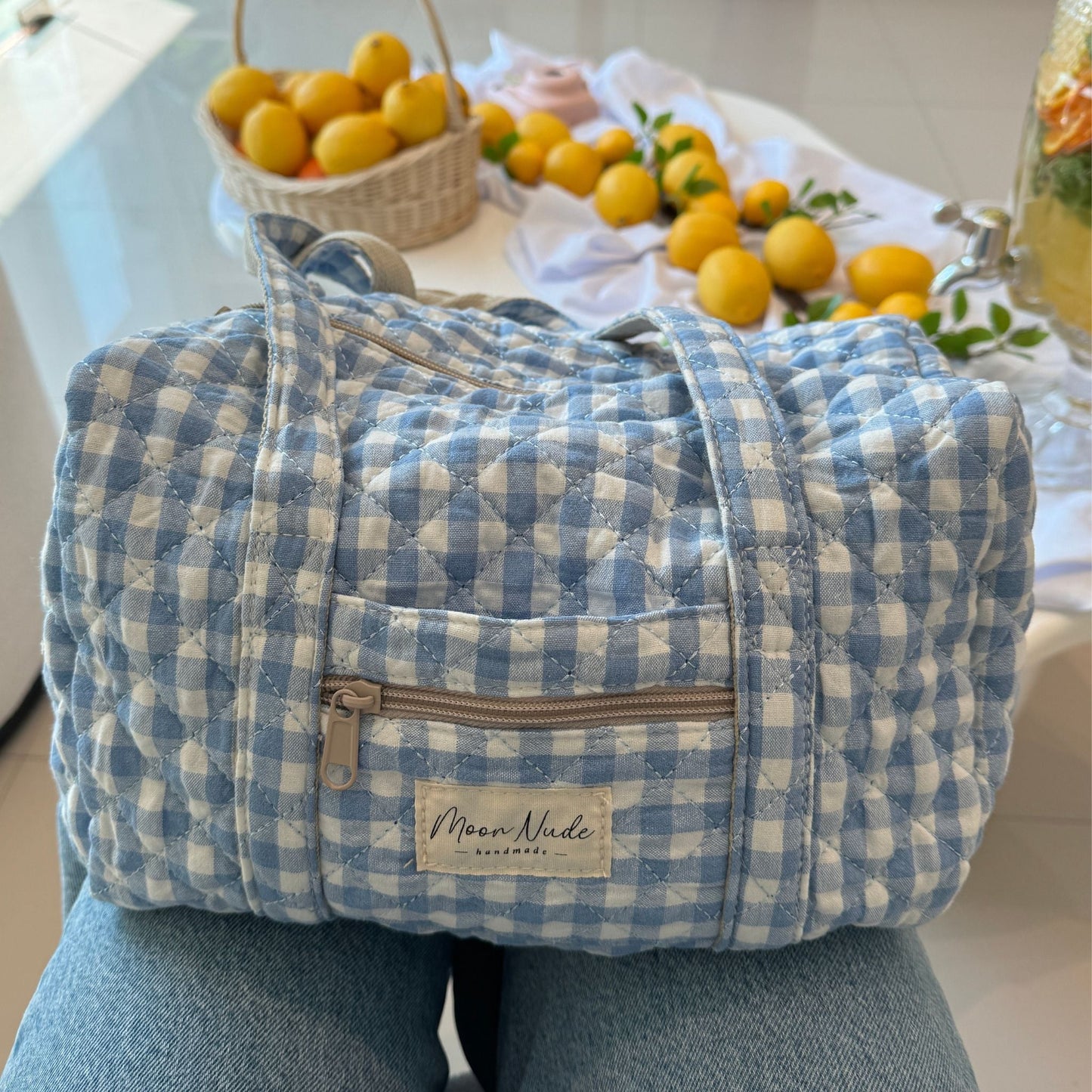 azure mini duffel bag