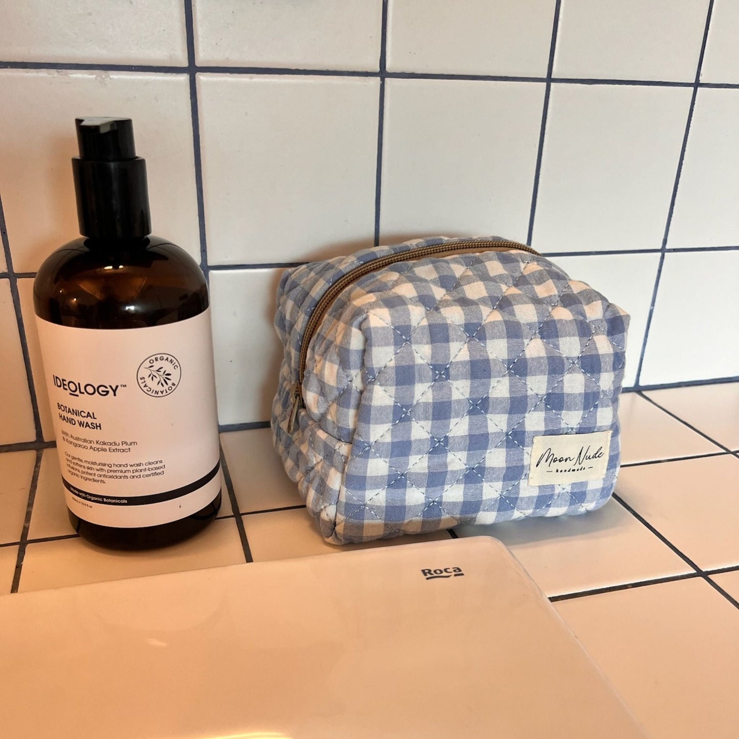 azure mini makeup bag