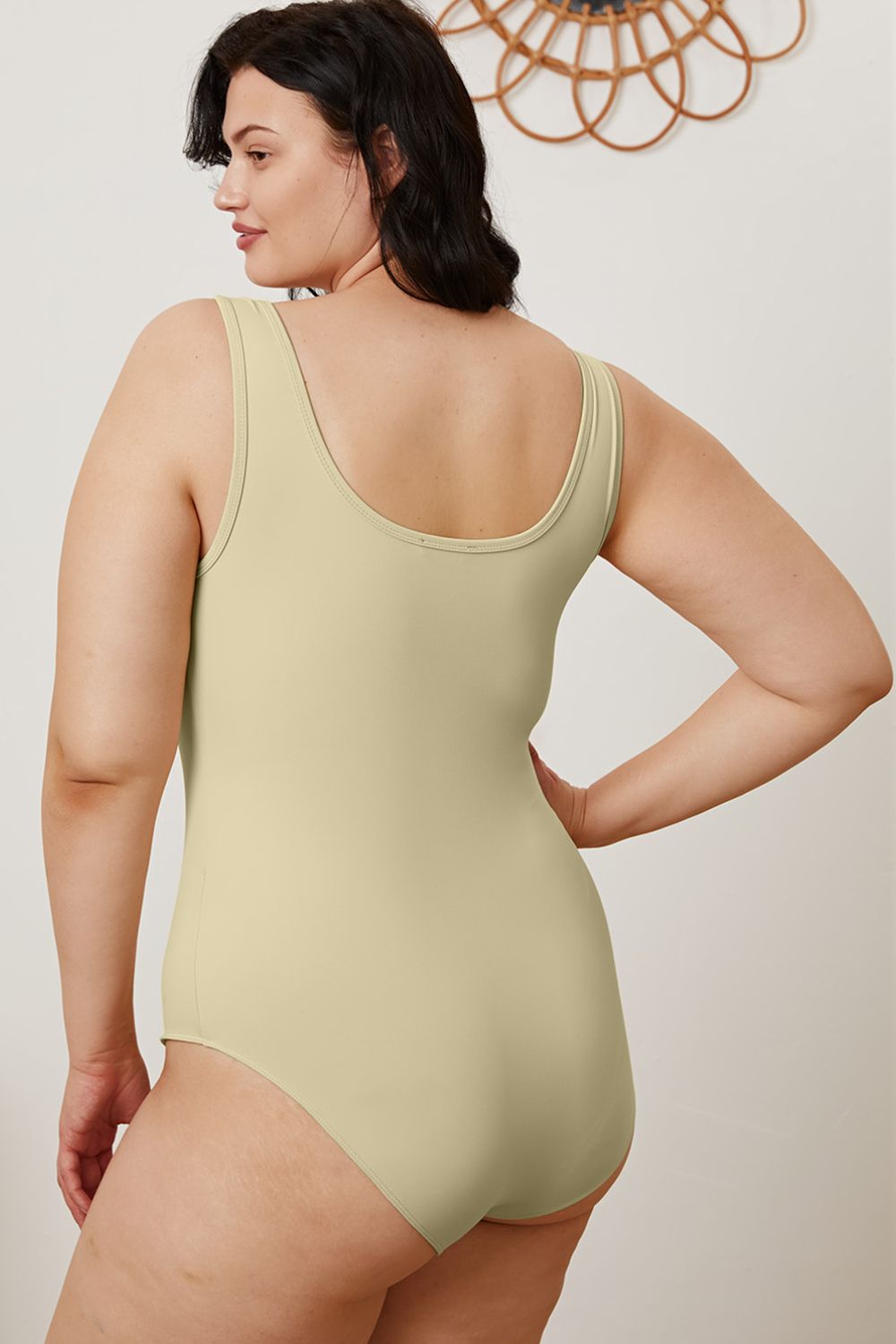 basic bae full size square neck sleeveless bodysuit