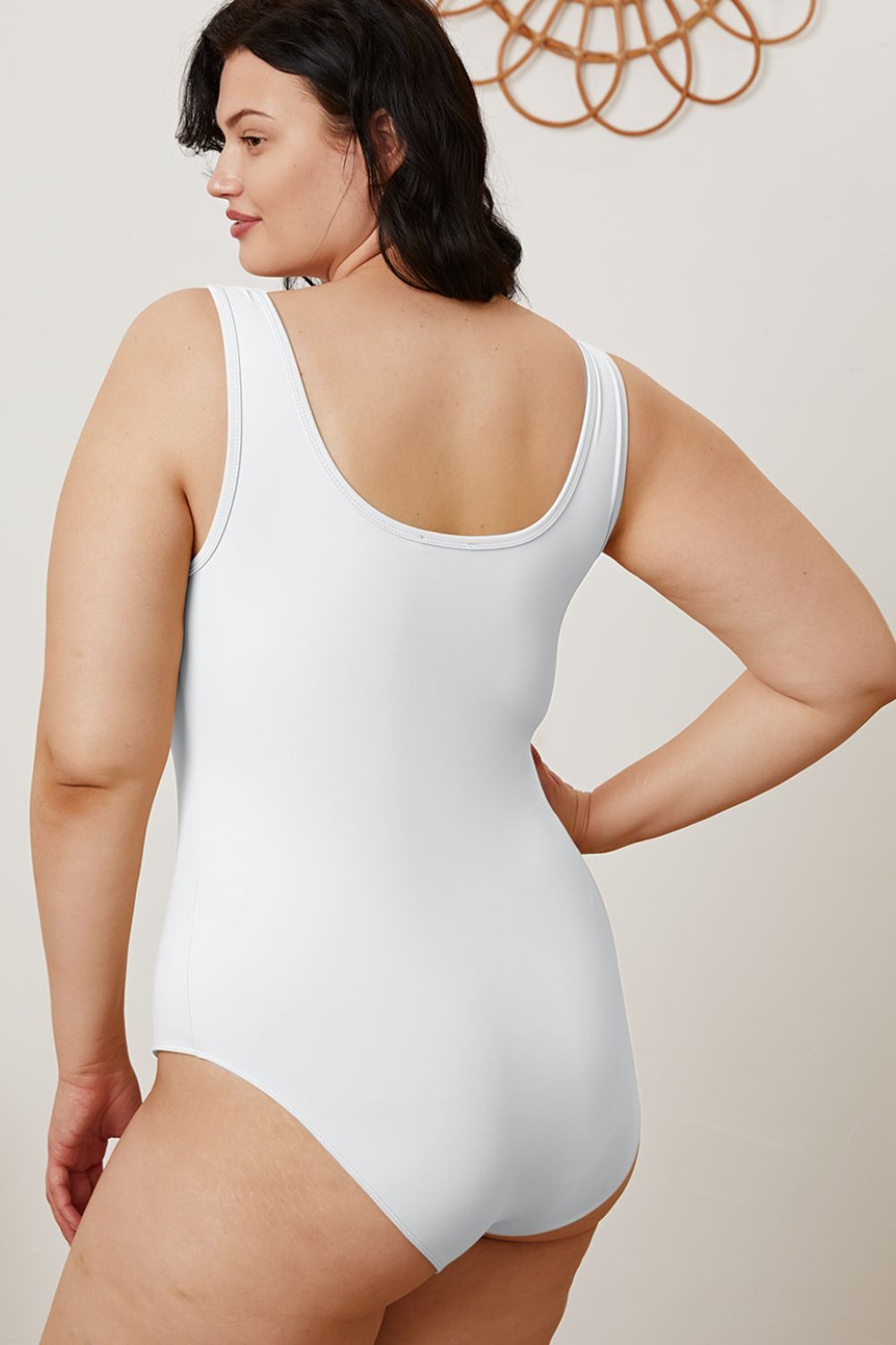 basic bae full size square neck sleeveless bodysuit